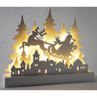 Silhouette "Santa mit Schlitten" 12 LED F-H-S