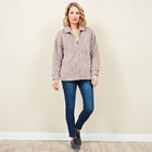 Flanell-Jacke taupe