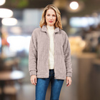 Flanell-Jacke taupe