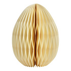 Osterdeko Osterei mit Wabenstruktur aus Papier Weiß