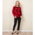 Jacquard-Pulli rot-schwarz