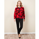 Jacquard-Pulli rot-schwarz