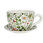 Blumentopf Pflanztasse "Pflanzen" aus Keramik groß