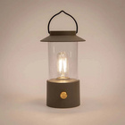 LED-Laterne Design B matt taupe