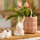 Vase "Handtasche" aus Keramik Gelb