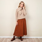 Strickpullover mit Schal beige