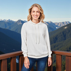 Kapuzenpullover mit Zopfmuster "Ulla" weiß