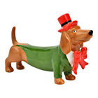 Figur "Hund Dackel" aus Keramik