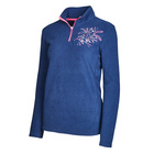 Fleece-Pulli mit Stickerei blau