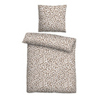 Castell Baumwoll Seersucker Bettwäsche Leo taupe, 1x 155x200 cm + 1x 80x80 cm