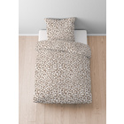 Castell Baumwoll Seersucker Bettwäsche Leo taupe, 1x 155x200 cm + 1x 80x80 cm