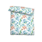 Castell Baumwoll Seersucker Bettwäsche Blätter bunt, 1x 155x200 cm + 1x 80x80 cm