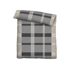 Castell Baumwoll Renforce Bettwäsche Karo-Streifen sturmgrau, 1x 135x200 cm + 1x 80x80 cm