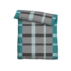 Castell Baumwoll Renforce Bettwäsche Karo-Streifen türkis, 1x 135x200 cm + 1x 80x80 cm