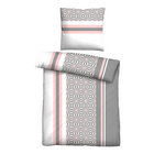 Castell Baumwoll Renforce Bettwäsche Streifen & Sterne  silber/grau, 1x 155x220 cm + 1x 80x80 cm