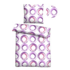 Castell Baumwoll Renforce Bettwäsche Kreise viola, 1x 135x200 cm + 1x 80x80 cm