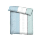 Castell Baumwoll Renforce Bettwäsche Striche ciel, 1x 155x220 cm + 1x 80x80 cm