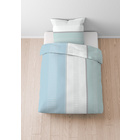 Castell Baumwoll Renforce Bettwäsche Striche ciel, 1x 155x220 cm + 1x 80x80 cm