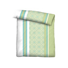 Castell Baumwoll Renforce Bettwäsche Längsmuster pistaziengrün, 1x 135x200 cm + 1x 80x80 cm