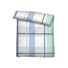 Castell Mikrofaser Seersucker Bettwäsche Karo eisblau, 1x 135x200 cm + 1x 80x80 cm