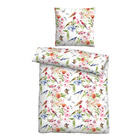 biberna Baumwoll-Satin Bettwäsche Birdie weiß, 1x 155x220 cm + 1x 80x80 cm