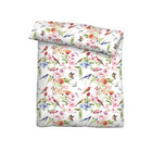 biberna Baumwoll-Satin Bettwäsche Birdie weiß, 1x 135x200 cm + 1x 80x80 cm