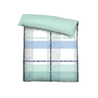 Castell Cooling Bettwäsche Karo eisblau, 1x 135x200 cm + 1x 80x80 cm