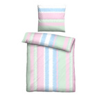 Castell Mikrofaser Bettwäsche Streifen mint, 1x 135x200 cm + 1x 80x80 cm