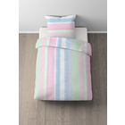 Castell Mikrofaser Bettwäsche Streifen mint, 1x 155x220 cm + 1x 80x80 cm