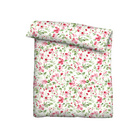 Castell Mikrofaser Bettwäsche Blümchen rubin, 1x 155x220 cm + 1x 80x80 cm