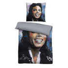 SID MAURER Mikrofaser Bettwäsche Michael Jackson silber/grau, 1x 135x200 cm + 1x 80x80 cm