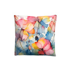 biberna Tencel Bettwäsche Aquarell Blumen taubenblau, 1x 155x220 cm + 1x 80x80 cm