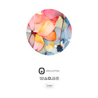 biberna Tencel Bettwäsche Aquarell Blumen taubenblau, 1x 155x220 cm + 1x 80x80 cm