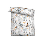 biberna Tencel Bettwäsche Schmetterlinge weiß, 1x 155x200 cm + 1x 80x80 cm