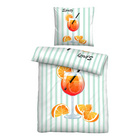 biberna Linon Bettwäsche Spritz mint, 1x 135x200 cm + 1x 80x80 cm