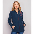 Fleece-Jacke "Blüte" navy