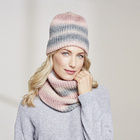 Strickmütze rosé-grau