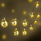 LED-Lichterkette Goldene Discokugel 10er-Set