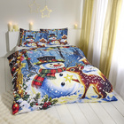 Bettwäsche "Schneemann" blau 2er-Set Eldo