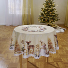 Tischdecke "Goldener Schneemann" Ø 140cm Eldo