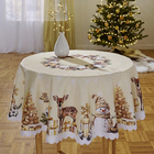 Tischdecke "Goldener Schneemann" Ø 140cm Eldo