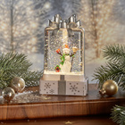 LED-Schneekugel "Geschenk" weiß Eldo
