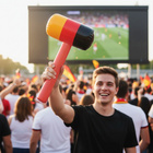Aufblasbarer Hammer im Deutschland-Design, 60 cm