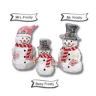 LED-Schneemänner "Familie Frosty" (Mann + Frau + Kind)