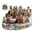 Weihnachtsdorf mit Licht und beweglichem Zug