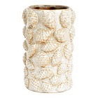 Porzellanvase mit Tannenzapfen-Dekor 13 cm hoch
