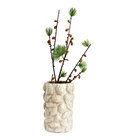 Porzellanvase mit Tannenzapfen-Dekor 13 cm hoch