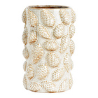 Porzellanvase mit Tannenzapfen-Dekor 16 cm hoch