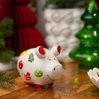 Sparschwein Weihnachtsdeko aus Keramik Wurm