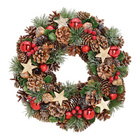 Weihnachtskranz aus Holz und Kunststoff